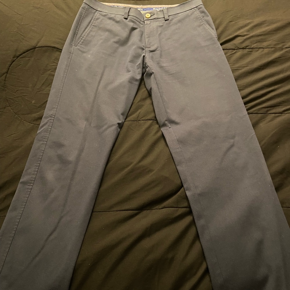 Haggar Navy Blue Slim Fit Work Khaki